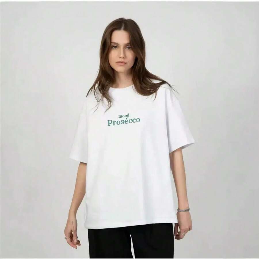 Suelta y versátil,  y sensación popular en línea, nueva camiseta de manga corta de algodón puro para el verano de 2026, top de estilo casual para mujer. - Negro - Ver 1