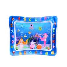 1 pieza Colchoneta inflable de agua para bebés, adecuada para bebés y niños pequeños de 3 a 24 meses, colchoneta portátil de tiempo de barriga rosa, desarrolla la fuerza muscular, criaturas marinas flotantes aleatorias, se requiere supervisión de adultos - Rosa - Ver 7