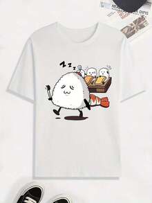 Mangas cortas de moda para deportes de ocio masculinos, estampado 2d con patrón de , elástico y cómodo, adecuado para deportes, viajes, ropa diaria casual - versión convencional de cuello redondo, tejido de punto, camiseta con patrón, camisa cómoda, mangas cortas de moda impresas masculinas - Blanco - Ver 7
