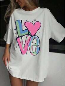 1 pieza Camiseta Casual a la Moda con Estampado Occidental para Hombre, Camisas para Hombre, Camisetas con Estampado para Mujer, Ropa de Verano, Tops de Verano, Camisetas con Estampado, 180g 100% Algodón - Blanco - Ver 9