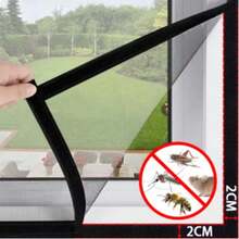 Set de mosquitera autoadhesiva invisible para verano, fácil de usar, con malla negra desmontable, sin necesidad de perforar. Abre la ventana para ventilación y disfruta de una experiencia fresca y libre de mosquitos. Hecho de material transparente de alta definición, no bloquea la vista exterior. - Ventanas mosquiteras - Ver 5