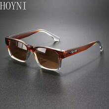 [HOYNI] 品牌复古朋克时尚眼镜 - 方形防护镜框，男女皆宜的户外探险和休闲风格 - 彩色 - 查看 3