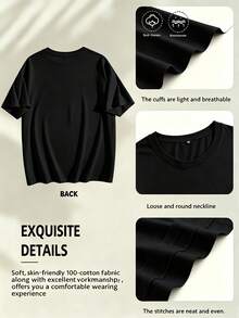 Talla Grande - Talla Grande - Camiseta Gráfica Encantadora con Estampado de Perro para Mujer, 100% Ajuste Regular, Transpirable, Informal, Top de Verano, Ropa Vintage Estética Y2K para Uso Diario - Negro - Ver 4