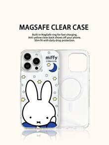 Miffy 透明磁吸無線充電手機殼，節日禮物手機殼，防滑防摔防指紋手機殼，適用於 IPhone17 17Air 17pro 17promax11 12 13 14 15 16pro 16promax 14Plus 15Plus 16Plus 16pro 16promox XR - 無色 - 查看 2