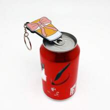 Cute Bow/Gift Can Opener Keychain, Portable Soda Beer Can Opener, Easy Pull Ring Tool, Outdoor Camping Mini Beverage Opening Tool, Perfect Gift For Girls, Cute Bag Decoration For Daily Use - View 3