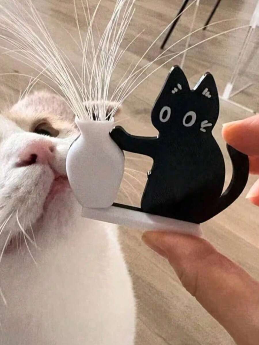 透明亚克力猫须收纳花瓶套装,磁性花瓶,背面强力磁铁,可吸附在冰箱上装饰,多功能招财猫须收集器,宠物毛发收集器,小花瓶,可插小花,宠物纪念纪念品,强力吸附纸条/照片,适合爱猫人士,家居/厨房/办公室装饰,可用作白板柜磁性板,生日/圣诞节/乔迁礼物,圣诞节交换礼物,宠物纪念品 - 彩色 - 查看 1
