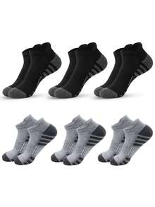 12 Paar Herren und Damen Sport Socken, atmungsaktiv, feuchtigkeitsabsorbierend, rutschfest, bequem, vielseitige Knöchelsocken - Kadettenblau - Übersicht 35