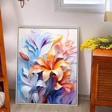 16"X20" 花卉風景數位油畫套裝，適合成人與初學者，DIY 壓克力顏料組，居家裝飾手工藝，教師節、生日、父親節、聖誕節、母親節、情人節理想禮物 - 花油畫 - 查看 4