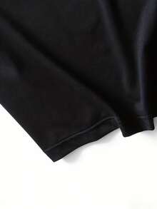 Sommar Toppar Dam  2026Short-Sleeved Top With Front And Back Prints, Combining And Cocktail Themes, Featuring A Round Neck And Casual Style For Women - Comfortable Fit And Classic Design  Addio Al Nubilato - Black - View 3
