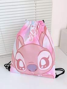 Disney 1个迪士尼背包,卡通抽绳背包,儿童背包,可扩展胸包,旅行包,多功能收纳包,时尚手提包,牛津布单肩包 - 彩色 - 查看 18