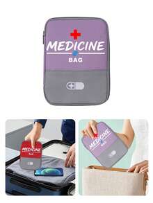 这款便携式医疗包印有“Medicane”标志和药丸图案，小巧便携，集急救包和药品收纳包于一体，非常适合露营、旅行和居家使用。它有多种颜色可选，是日常生活、户外探险和旅行的必备医疗用品。也是母亲节、开学季或周年纪念日的理想礼物。 - 彩色 - 查看 4
