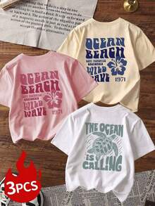 Esta camiseta informal de manga corta para mujer, de cuello redondo, en blanco y negro, presenta estampados de dibujos animados, letras y animales, ideal para el verano, la playa y las vacaciones. Confeccionada con tejido 100% algodón puro de 200 g, esta camiseta de manga corta de alta calidad es suave y cómoda, convirtiéndola en una prenda esencial para el día a día. - Blanco - Ver 5