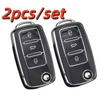 Ốp bảo vệ chìa khóa xe phù hợp cho các dòng xe Beetle, Caddy, Jetta đời 2011-2013, 2 chiếc/bộ | Chất liệu TPU, 3 nút bấm, thiết kế dạng gập, vỏ bảo vệ chìa khóa điều khiển từ xa. - Bộ đôi - Xem 12