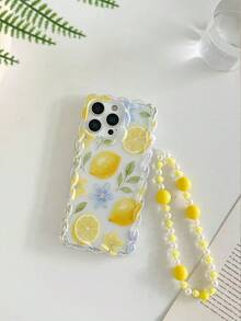 Ốp điện thoại chống rơi kiểu nghỉ dưỡng màu kem, viền lượn sóng, họa tiết hoa chanh, kèm vòng tay hạt cườm thủ công, tương thích với iPhone 16/11/16pro/16plus/16promax/16e/15Promax/13/14/12/XS/XR/7G/8P, Galaxy S25/S25PLUS/S25 Ultra/A16/A36/A26/A56/A50/A12/A32/A52/A72/A51/A21S/A13/A14/S24/S24PLUS/S24Ultra, S22/A52/A53/A54/A55 11/12Pro/12/12X/13Pro/14Pro/15Pro 10/9/Note9/12c/Note11pro/Note8Pro - Nhiều màu - Xem 7