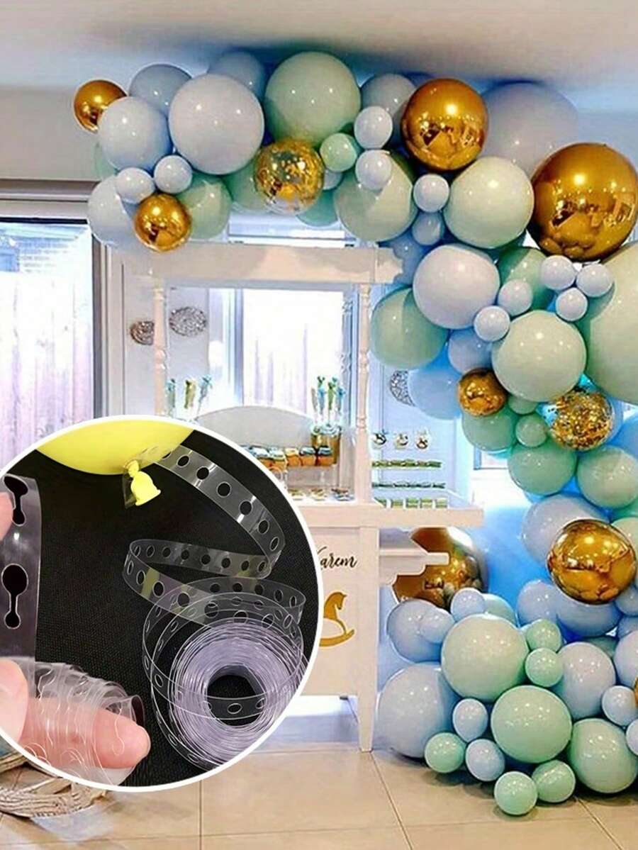 双孔气球链，双孔气球拱门花环套装，适用于生日、婚礼、派对、DIY，耐用塑料气球链配件，生日背景墙装饰，婚礼装饰，气球链，气球拉炮链，婴儿派对家居装饰礼品
