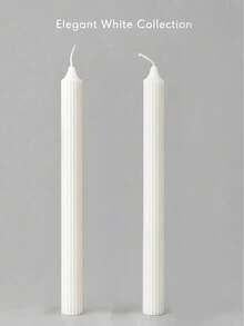 Juegos de velas aromáticas en forma de pilar romano con forma de cono, sin humo negro, con fragancia, que pueden arder durante 4 horas. Las propias velas tienen fragancia. Velas decorativas para el hogar que, combinadas con portavelas, crean una decoración muy atmosférica. Adecuadas para la decoración del hogar, reuniones, decoración de mesas, regalos festivos, cenas, banquetes/fiestas, relajación/meditación, iluminación ambiental. - vela larga blanca - Ver 15
