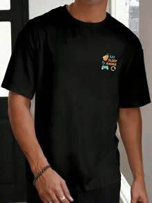 Men T-Shirts - Black - View 2