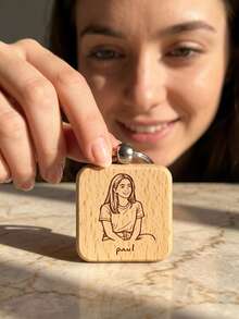Customized 2pcs/5pcs/10pcs/15pcs/20pcs Personalized Keychain, Couple Customized Keychain - With Couple Photos, A Cute Keychain Gift Customized For Her/Him, Bag Decoration, Keychain Accessories, Customized Name Valentine's Day Gift, Keychain, Customizable Picture Graduation Gift - Multicolor - View 6