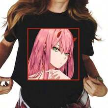 Camisetas deportivas y de ocio para hombre y mujer. Camiseta casual de verano para mujer de Pascua, chica anime de pelo rosa con ojos verdes y cuernos rojos en un borde rojo, camiseta unisex, 1 pieza, camisetas de moda urbana cómodas y transpirables, ropa de verano estilo 2000s para hombre, camisetas gráficas de moda de manga corta con cuello redondo, tela opaca, adecuada para el Día de San Valentín de primavera, ropa casual cómoda para exteriores, camisetas clásicas de reyes del, camisetas estilo, camisetas estampadas, ropa de verano unisex, camisetas de anime, camisetas de apoyo al Mundial, merchandising de anime, ropa de hombre, playera de hombre, camisas para hombre, blusas para mujer, blusas casuales para dama, playeras de mujer, tops. - Blanco - Ver 7