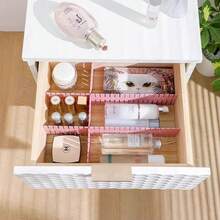 8/4/1pc Adjustable Drawer Divider Plastic Partition, Free Combination Drawer Storage, Cuttable Drawer Organizer, For Home Storage Organization - Multicolor - View 10