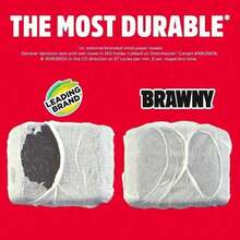 Brawny Tear-A-Square 3-Ply Paper Towels, Strongest On The Market, SFI-Certified, Custom Clean Sizes, Perfect For Everyday Messes, Ideal For Kitchen, Bathroom, And Office Use, Extra Absorbent For Quick Cleanup, 2 Triple Rolls (114 Sheets/Roll), Durable, Tear-Resistant, Convenient For Any Cleaning Task, Soft And Strong For Maximum Performance - 1 - View 6