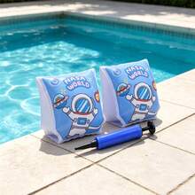 Happy wind Swim Children's Double Arm Ring Set (2pcs), PVC Double Chamber Inflatable Swimming Armbands, Water Wing Pool Arm Rings, Toddler Beginner Boys & Girls Swimming Training Aid Equipment - Multicolor - View 14