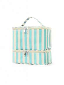 Double Layer Cosmetic Storage Box With Removable Nail Polish Organizer, Large Capacity Makeup Storage Bag, Suitable For Travel, Vanity, Salon And Home Use - Multicolor - View 5