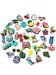 10/20/30pcs Shoe Decorations, Cute Cartoon Charms, Unisex, Party Favors, Back To School Boots Accessories, High Heels - Multicolor - View 2