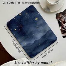 亚克力水晶保护壳，带支架，星空图案彩绘效果，兼容三星 A9/A9+/S9/S9FE/A11/A11+/S11/S10 FE/S10 FE+/S10 Lite 和苹果 A16 2025、Air 11/13、M3 2025、Mini 7 A17、Pro 2024、Air 11/13、M2 2024、Pro 11/13、M4 2024，以及其他热门机型，例如荣耀等。可折叠，加固硅胶边缘。 - 款式5 - 查看 3