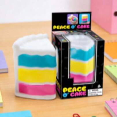1pc New NeeDohNice Cube Schylling - Squeeze Toy - Sensory Squeezing Toy, Birthday Gift, Easter Gift, Halloween Gift, Christmas Gift, Party Gift, Squishy Stress Toy, , Butter Squishy, Cheese Squishy, Handpainted Colorful Stripes, Slight Variations, Not Recommended For Those Who Mind
