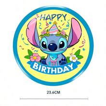 50pcs Cartoon Style Tableware Set [7 Inch Paper Plates, 9 Inch Paper Plates, Napkins, Paper Cups] - 10 Person Party Set, Suitable For Birthday Party, Wedding, Theme Party, Family Picnic, Back To School Season - Multicolor - View 6