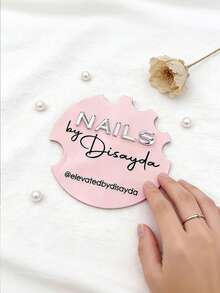 3D Acrylic Nail Display Stand, 4-Inch Design | Personalized Colorful Splatter Effect, Perfect For Nail Salons Or Social Media Props | Creative Nail Art Tool And Blogger Essential | Nail Photography Sign | Multiple Styles Available - Multicolor - View 8