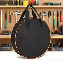 Durable Round Tool Bag With Zipper - Sturdy Fabric, Portable Storage Organizer For RV, Garden And Workshop, Compact Round Bag For Cables, Chargers, Small Tools, Portable Tool Bag Organization - A - View 9