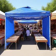 1件防風遮陽篷側壁，尺寸：2x3m/6.6x10ft，快速安裝，防水牛津布，UPF 50+防曬，不含框架和頂篷 - A - 查看 8