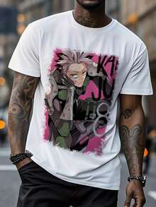 Kaiju No. para hombres Camiseta de Anime 8T - Monstruo de Manga Japonés No. 8 Camiseta de Manga Corta Oficialmente Inspirada con Diseño de Personaje Icónico y Logo, Camiseta Casual de Verano para Fans, Regalos de Navidad/Acción de Gracias (Blanca) - Negro - Ver 7