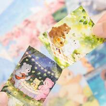 Bộ văn phòng phẩm chủ đề gấu dễ thương, bao gồm sổ tay, sticker, vật liệu làm album ảnh và hộp quà. - 1 Set - Xem 12