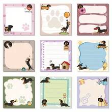 3/6/9/18pcs Edge Dog Stickers - Cute 7.62X7.62cm Stickers, Perfect For Dog Lovers, Great For Office And School Supplies, Excellent Gift For Women, Featuring Cartoon Vienna Dog. - one-size - View 10