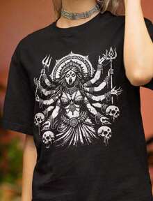 1 Gothic Valentine's Day T-Shirt, Academic Skull And Heart Design, Valentine's Day T-Shirt With Bats And Books, Unique Gothic Fashion, Romantic Dark Aesthetic T-Shirt, 210g 100% Cotton, Designs Are Printed. Unisex. - 黑色 5 - 查看 11