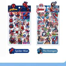 Marvel 4pcs/Set Spider Man And Avengers Stickers, Suitable For Laptops, Water Bottles, Skateboards, Guitars - Perfect For Birthday Parties, Party Decorations | Cartoon Character Stickers | Durable Stickers - Multicolor - View 4