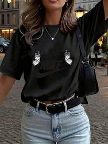 Women T-Shirts - Black - View 6