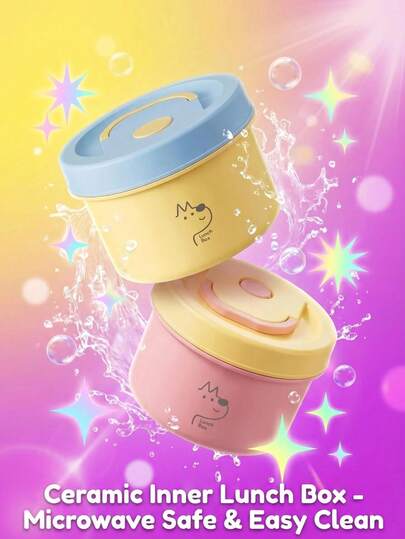 Hộp cơm trưa cách nhiệt bằng gốm mới, hộp bento dùng được trong lò vi sóng, chống rò rỉ, lý tưởng để đựng các món chính, súp, salad hoặc trái cây tươi, phù hợp cho nhân viên văn phòng, dã ngoại ngoài trời, giữ được độ tươi ngon, ngăn ngừa lẫn mùi, dễ dàng vệ sinh bằng nước, hoàn hảo cho công việc, du lịch, dã ngoại, đi biển hoặc các hoạt động ngoài trời, hộp đựng cơm trưa chất lượng cao, thiết thực, hộp bảo quản thực phẩm.