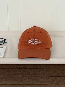 Women's Soft Top Letter Embroidered Yellow Baseball Cap, Spring/Summer New Quick-Dry Breathable Sun Protection Baseball Cap, Colorblock Summer Quick-Dry Breathable Sun Protection Baseball Cap, UV Protection Thin Hat - Colu Quick-drying - View 14