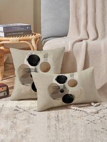 2 vỏ gối trang trí, vỏ gối họa tiết hình học phong cách Bohemian, vỏ gối sợi polyester, chất liệu vải lanh cổ điển, khóa kéo ẩn, có thể giặt máy, họa tiết đường kẻ tối giản, vỏ gối trang trí nhà cửa cho ghế sofa, phòng khách, phòng ngủ, không kèm ruột gối. - Nhiều màu - Xem 9
