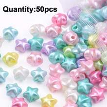 20-200pcs ABS Faux Pearl Mixed Color Pearl, Plum Blossom, Pumpkin, Pentagram, Heart Shaped Beads For DIY Handmade Bracelet Accessories - Pearlescent Beads - View 24