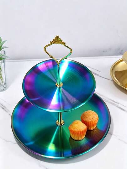 3-Tier/2-Tier Stainless Steel Dessert Stand, Cake Stand, Suitable For Donuts, Fruits, Holiday Decor, Ideal For Birthday Parties