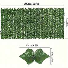 1 Roll Artificial Evergreen Ivy Privacy Screen, UV-Resistant Artificial Green Leaf Fence Panels, Suitable For Outdoor Garden Decor, Indoor Decor, Aesthetic Room Decor, Garden Decor, Home Decor, House Decor - Multicolor - View 6