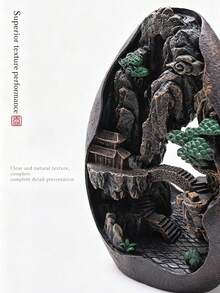 Lư hương trầm chảy ngược cỡ lớn, sang trọng, thích hợp cho nhà ở, văn phòng, phòng khách, lư hương trầm chảy ngược vùng núi cao, lư hương trầm hương gỗ đàn hương, vật trang trí bể cá đa chức năng sáng tạo trong nhà. - 1PC - Xem 9