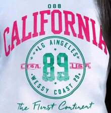 California Pattern Printed T-Shirt - Women's Casual Short-Sleeve Round-Neck T-Shirt Loose Fit Soft Cotton Top - Suitable For Daily Wear, Vacation, Summer Style, New Street Fashion Item Shipped From Local Warehouse Women's Gift Women's Beautiful Patterned T-Shirt Discount Promotion-Unisex Casual Vintage Street-Style Loose-Fit Cotton T-Shirt Top 09NM - 1 - 查看 2