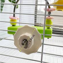 Bird Chewing Toy With Perch, Parrot Interactive Toy, Relieve Boredom, Durable Bird Cage Toy, Flower Design, Suitable For Small Birds And Parrots - A+B - View 8