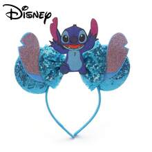 Băng đô tai chuột Minnie của Công chúa Disney - Tai chuột đính sequin xanh dương với nơ vương miện - Phụ kiện đội đầu cho nữ dự tiệc tại công viên giải trí, sinh nhật, cosplay. - Xem 6